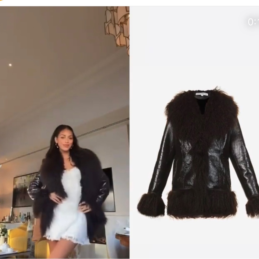 Saks Potts Bon Shearling coat NWT